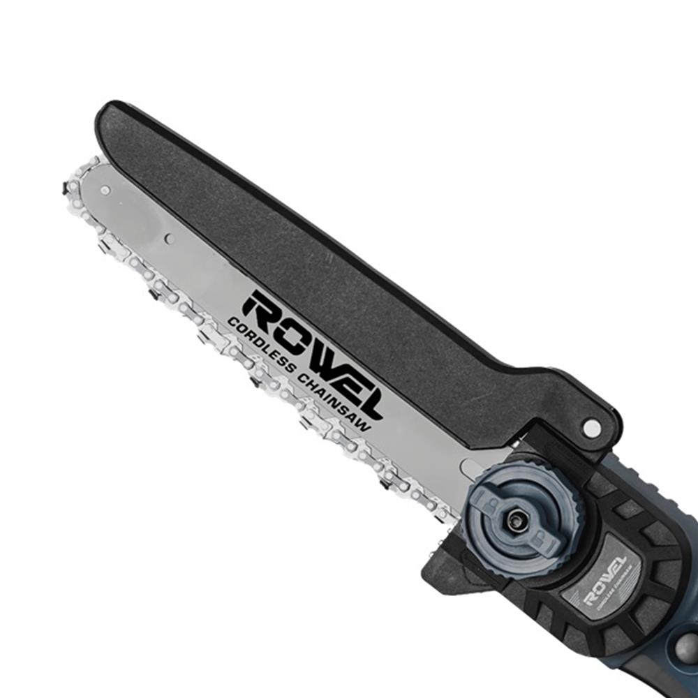 เลื่อยโซ่ไร้สาย (พร้อมแบตเตอรี่) ROWEL GT-CCS08 8 นิ้ว 20 โวลต์