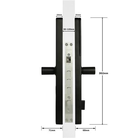 กลอนดิจิตอล CONLOCK CL-Z13 สีดำ_6
