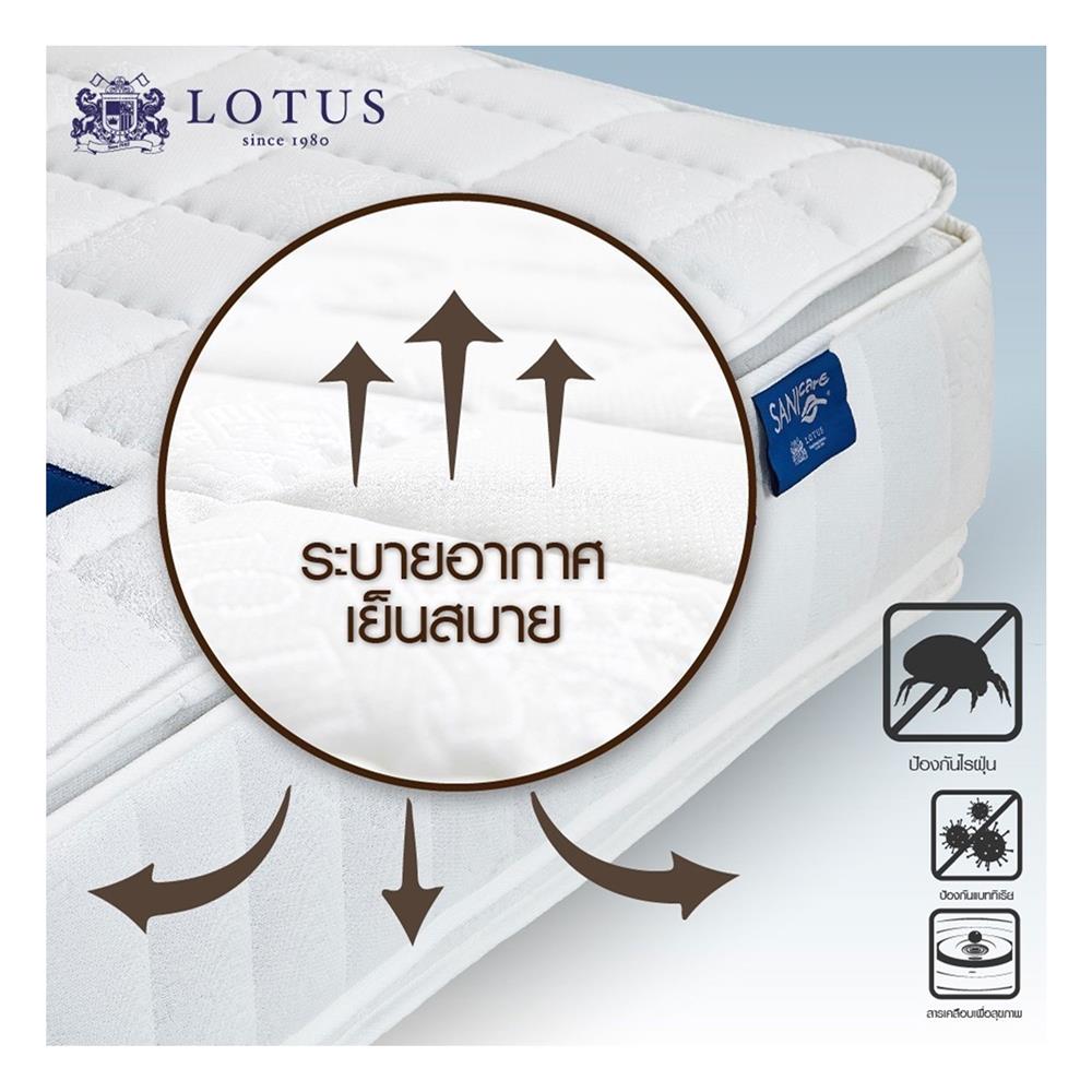 ที่นอน 6 ฟุต LOTUS CHARTO พร้อมหมอนหนุน 2 ชิ้น