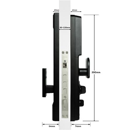 กลอนดิจิตอล CONLOCK CL-X60 สีดำ_8