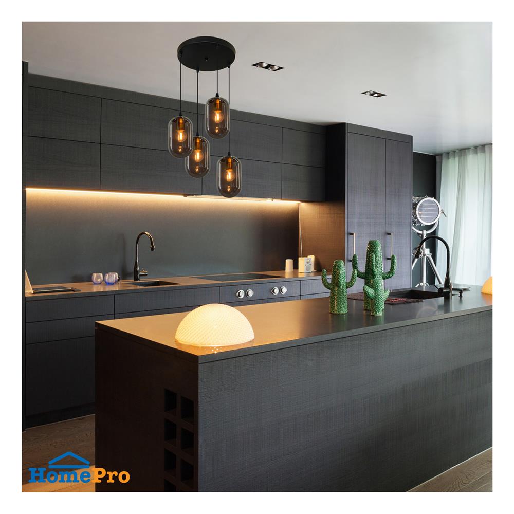 ไฟช่อ EVL HG-33014/4 สีดำ 4 หัว