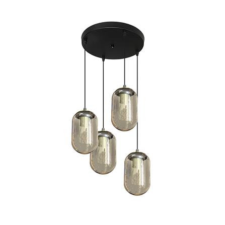 ไฟช่อ EVL HG-33014/4 สีดำ 4 หัว_0