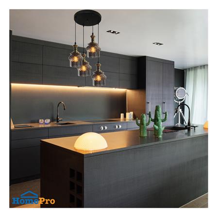 ไฟช่อ EVL HG-33015/4 สีดำ/ทอง 4 หัว_1