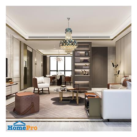 ไฟช่อ EVL CFC-11089 สีดำ/ใส/ทอง 8 หัว_2