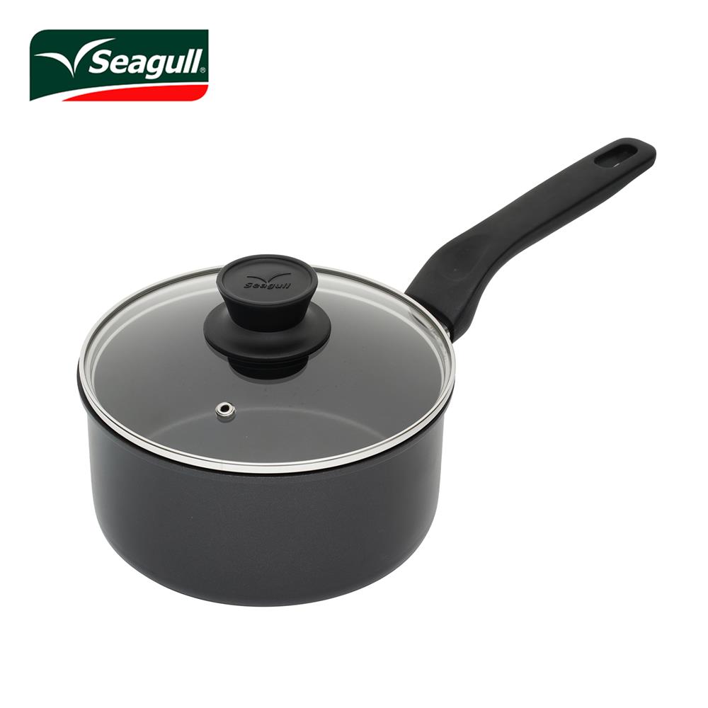 หม้อด้ามมาราธอนพร้อมฝาแก้ว 18 ซม. SEAGULL