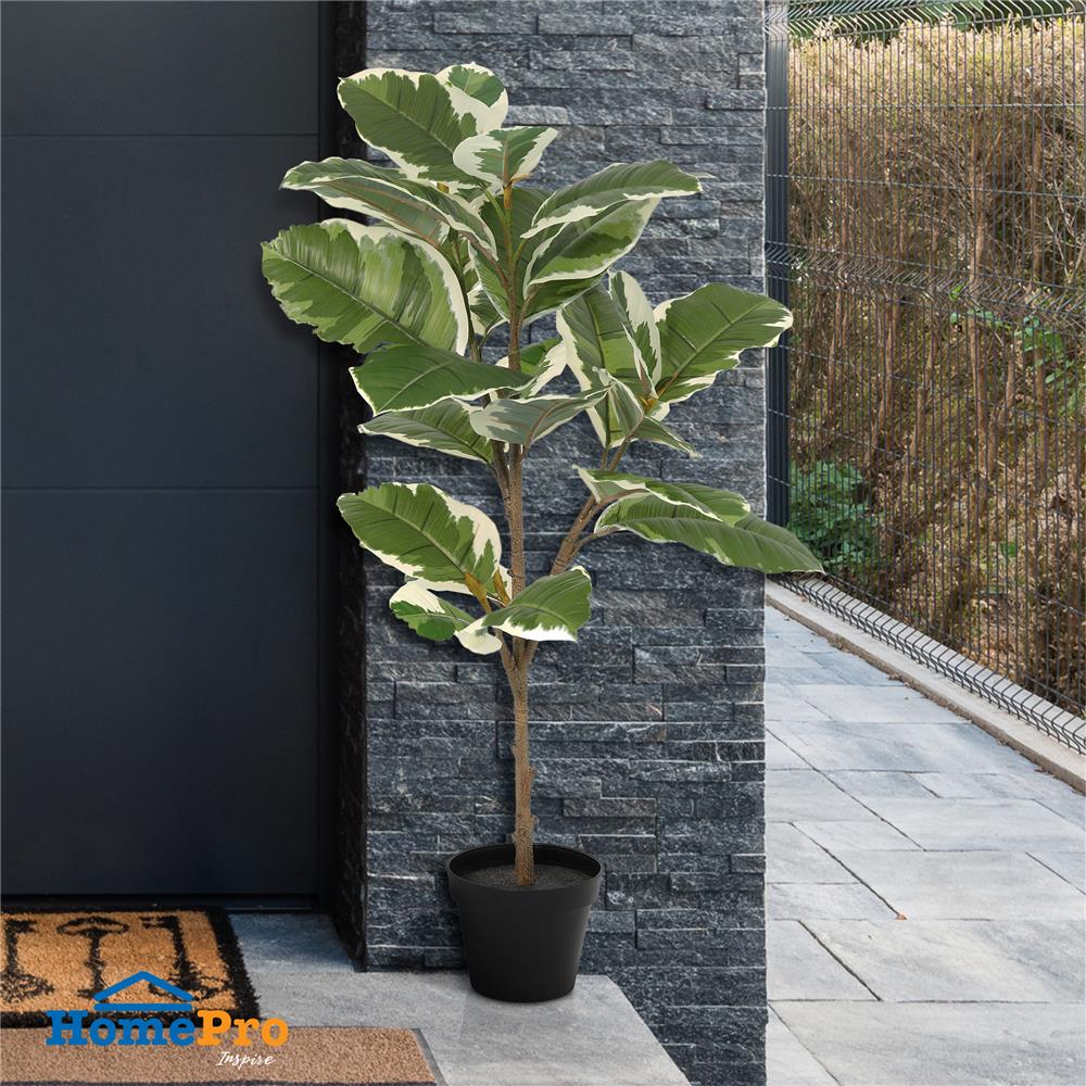 ต้นยางอินเดียใบด่างประดิษฐ์ SPRING 92 ซม.