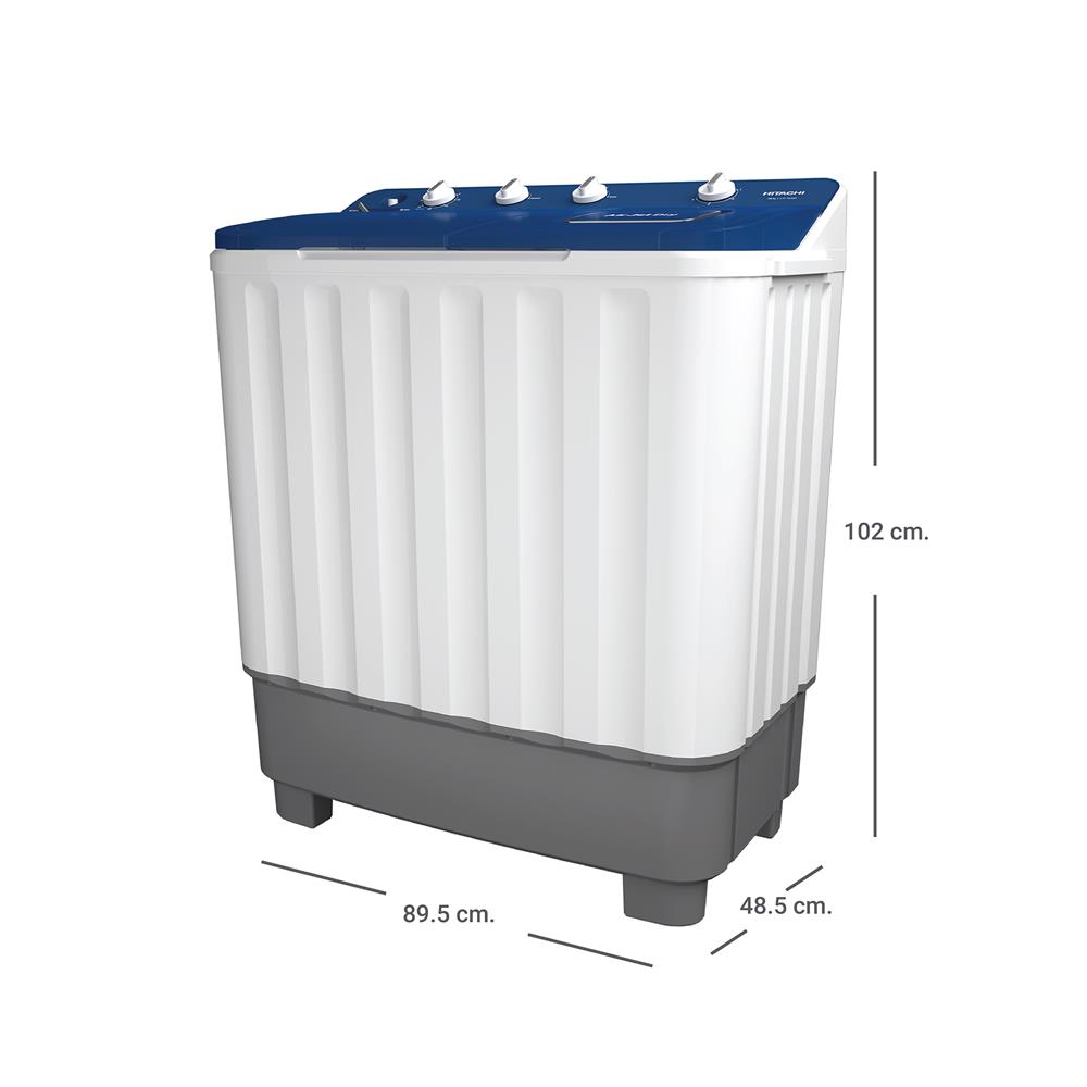 เครื่องซักผ้า 2 ถัง HITACHI LTT 12JWT PFB 12 กก. สีขาวฟ้า