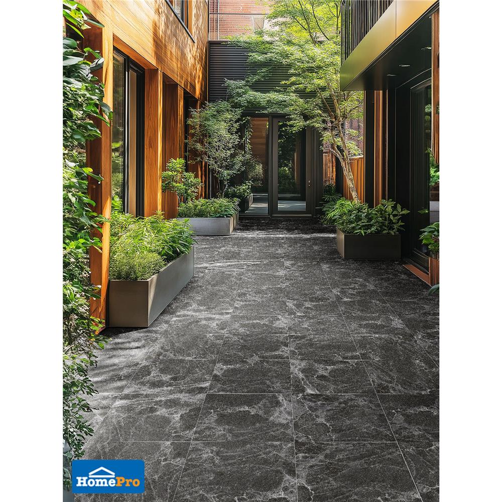 กระเบื้องพื้นพอร์ซเลน  16x16 นิ้ว COTTO เมอ์คิวรี่ กราไฟต์ ดำ (HYG) PM 0.96 ตร.ม.