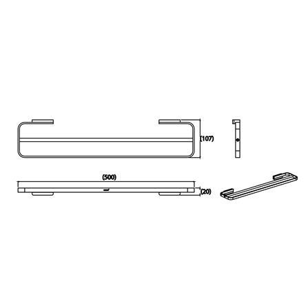 ราวแขวนผ้า COTTO CT0333(BL)(HM) สีดำ_1