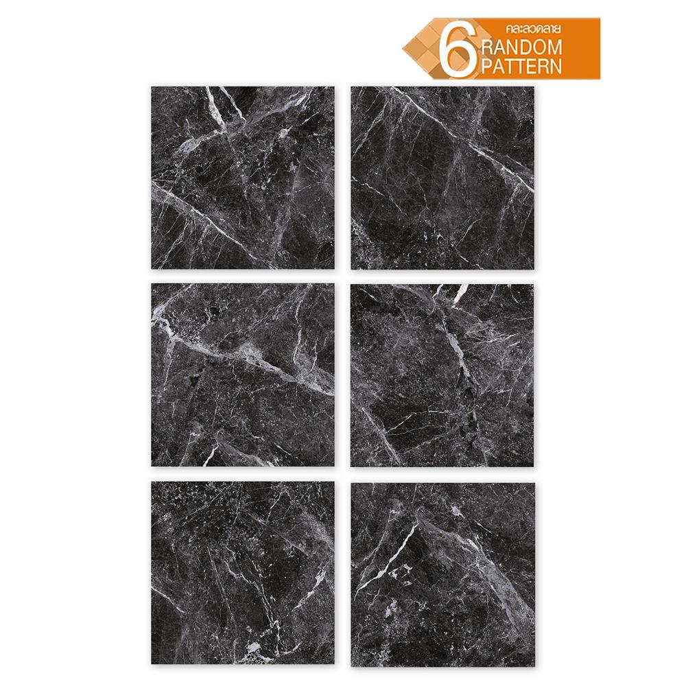 กระเบื้องพื้น 60x60 ซม. COTTO มาดริด กราไฟต์ ดำ PM 1.44 ตร.ม.