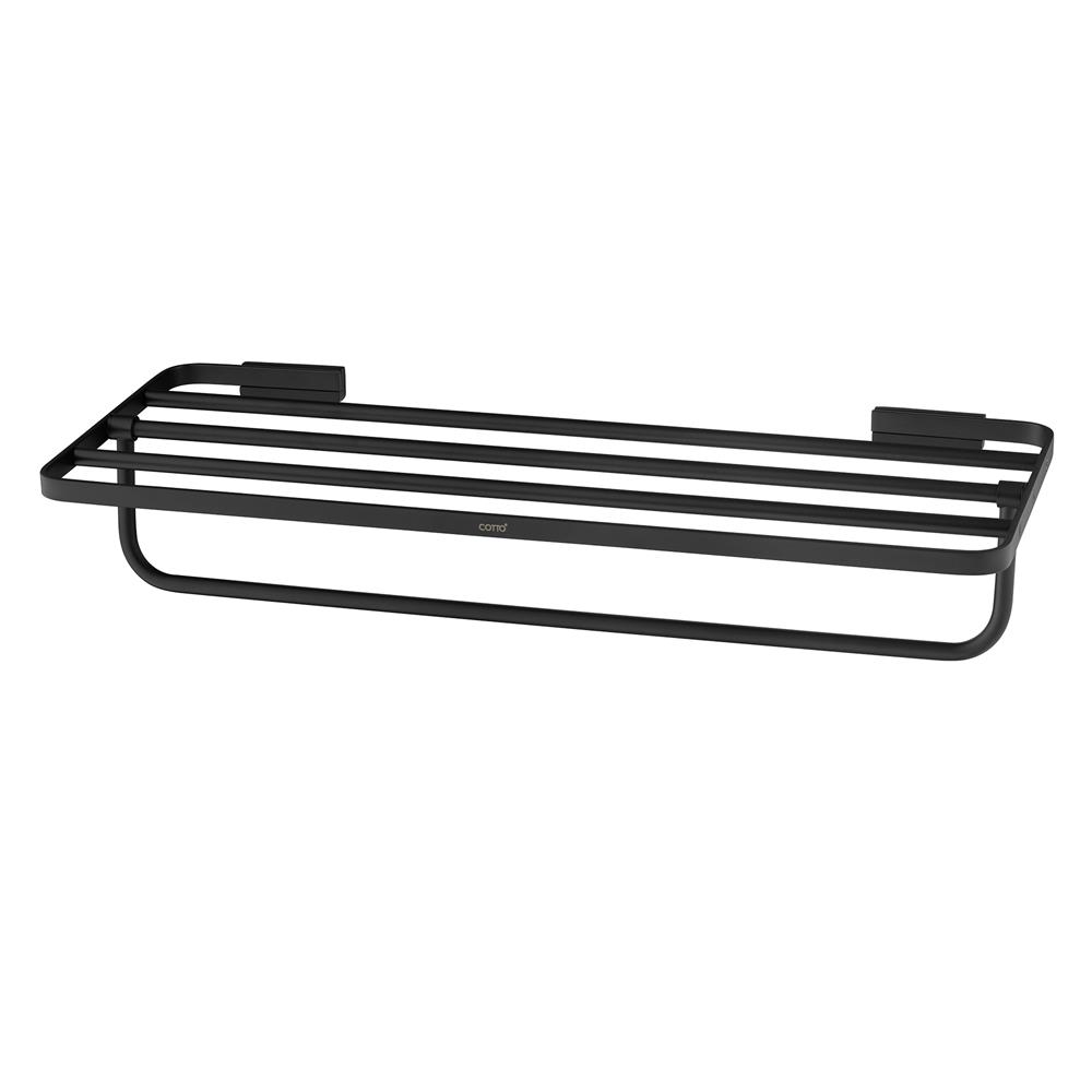 ชั้นวางพร้อมราว COTTO CT0334(BL)(HM) สีดำ