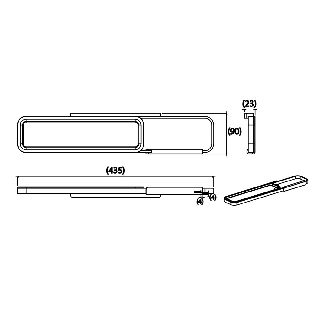 ที่ใส่กระดาษชำระ COTTO CT0335(BL)(HM) สีดำ