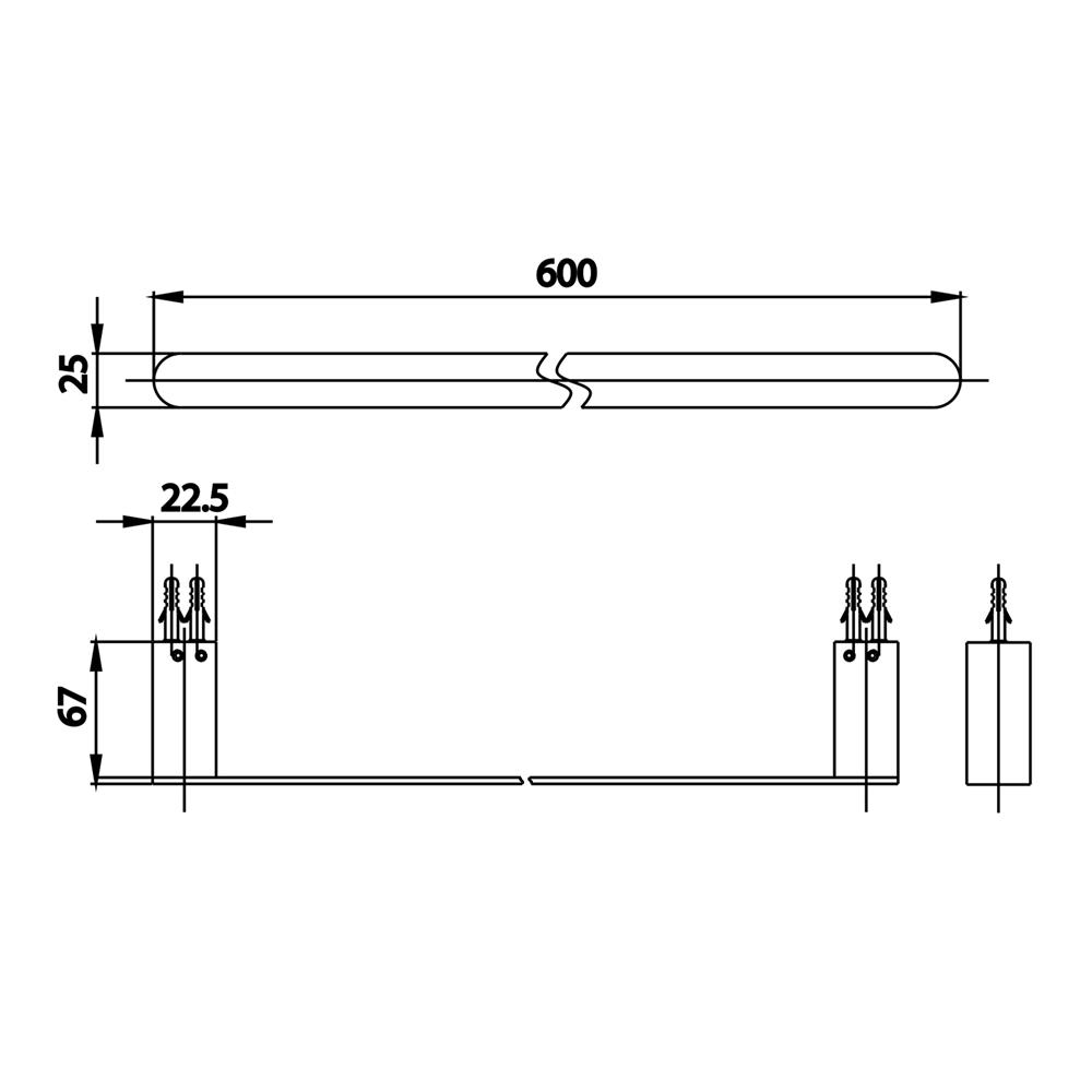 ราวแขวนผ้า COTTO CT0285(WH)(HM) สีขาว