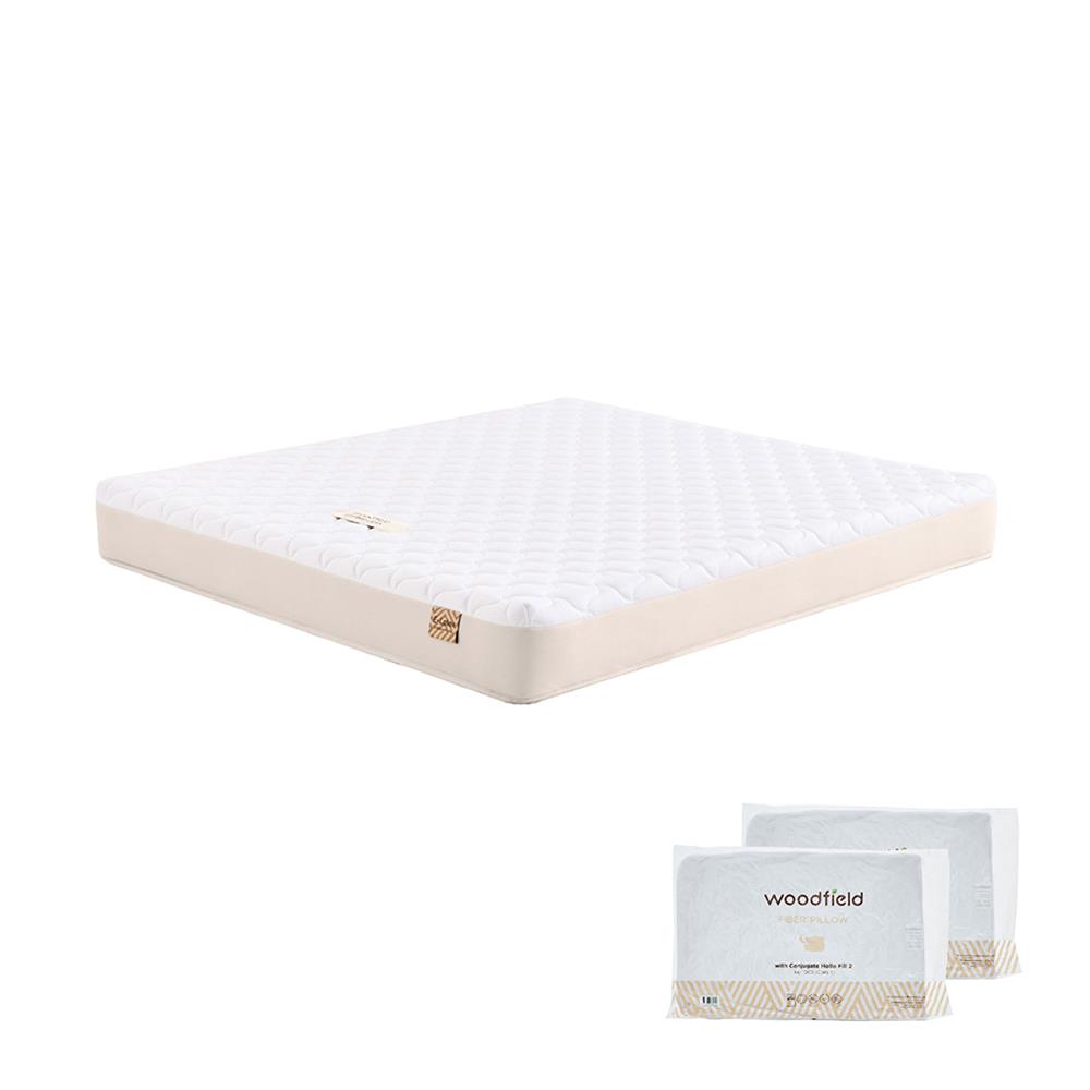 ที่นอน 6 ฟุต WOODFIELD S HYBRID LATEX พร้อมหมอนหนุน 2 ชิ้น
