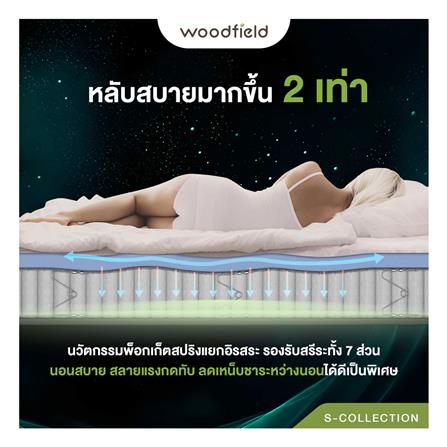 ที่นอน 6 ฟุต WOODFIELD S HYBRID LATEX พร้อมหมอนหนุน 2 ชิ้น_10
