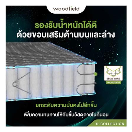 ที่นอน 5 ฟุต WOODFIELD S-HYBRID PRO พร้อมหมอนหนุน 2 ชิ้น_10