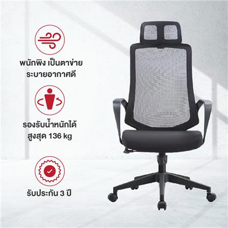 เก้าอี้สำนักงาน OFFICEINTREND LUCIA สีดำ_3