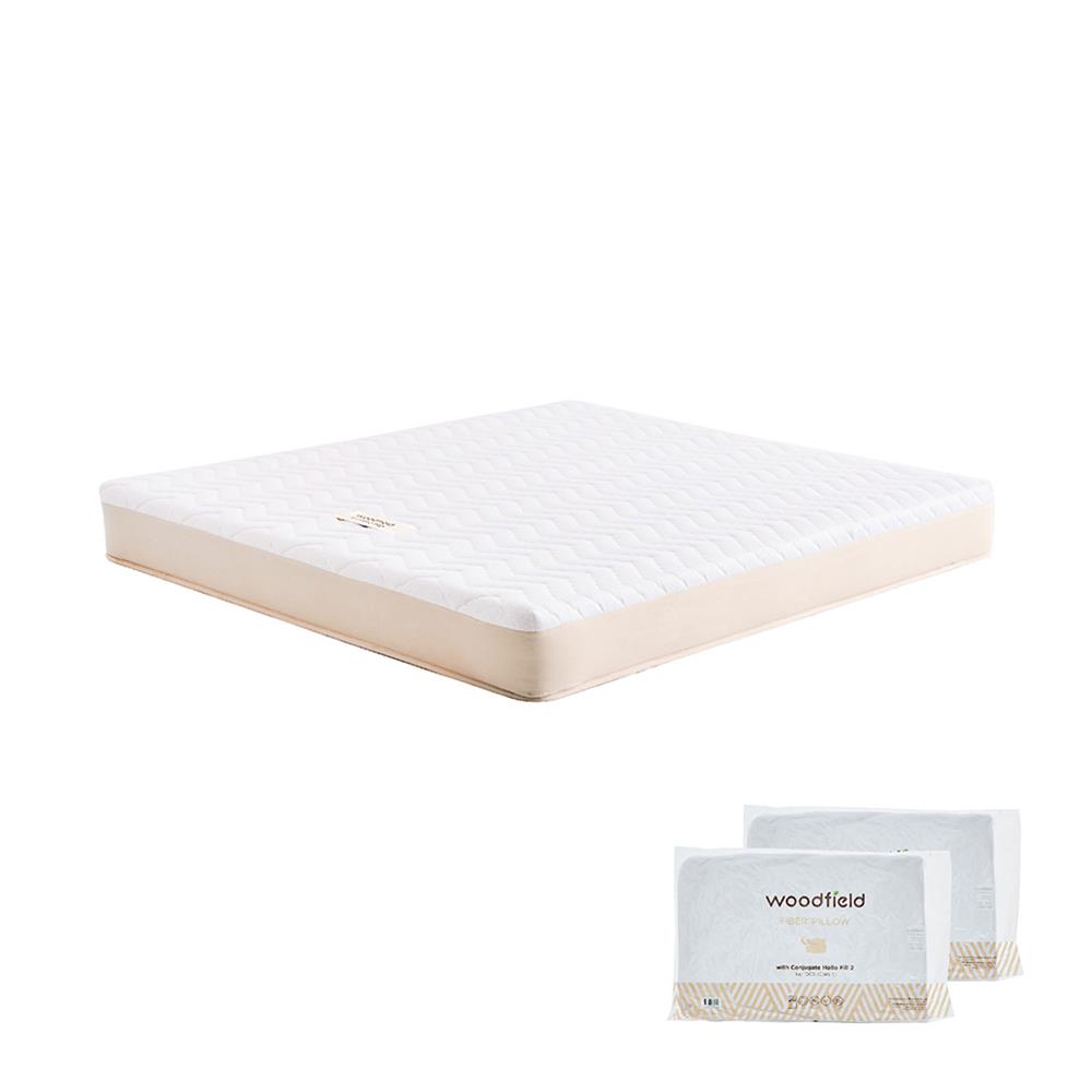 ที่นอน 6 ฟุต WOODFIELD S-HYBRID PRO พร้อมหมอนหนุน 2 ชิ้น