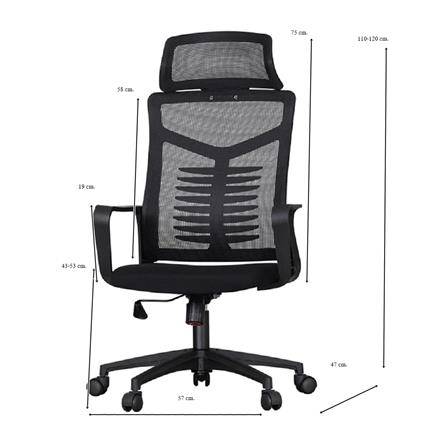 เก้าอี้สำนักงาน AS FURNITURE PILOT BK สีดำ_10