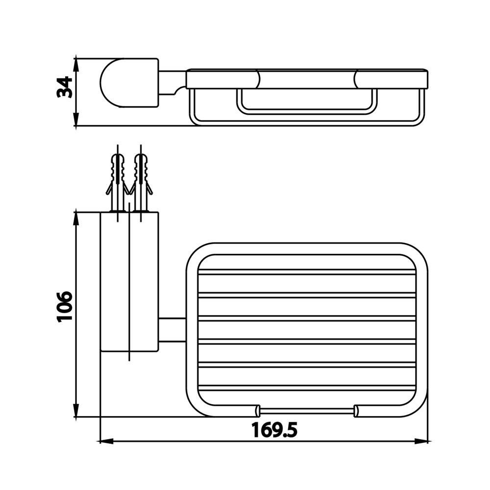 ที่ใส่สบู่ COTTO CT0282(WH)(HM) สีขาว