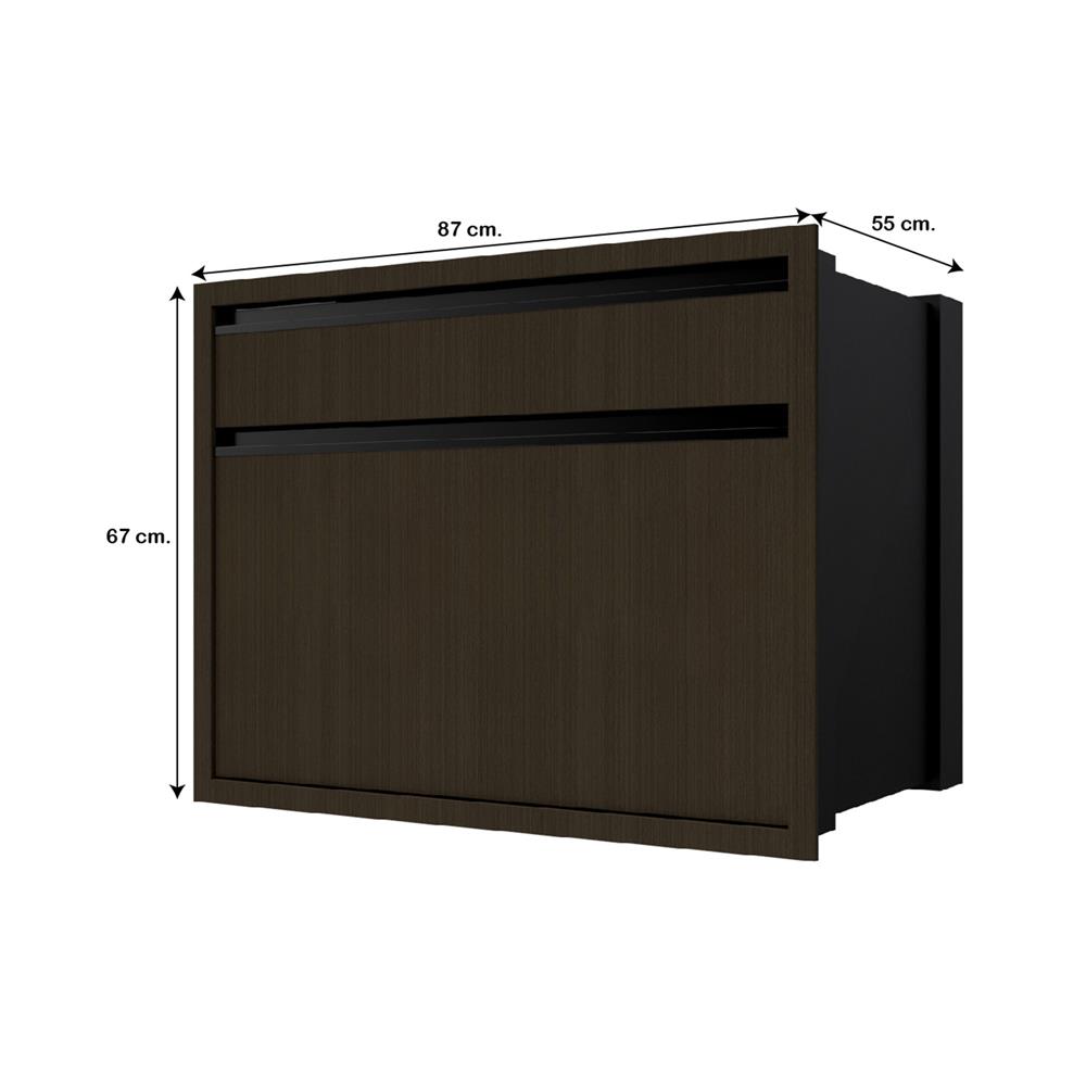 ตู้ลิ้นชัก 2 ชั้น JUPITER SILKY BROWN 82x63 ซม. สีน้ำตาล