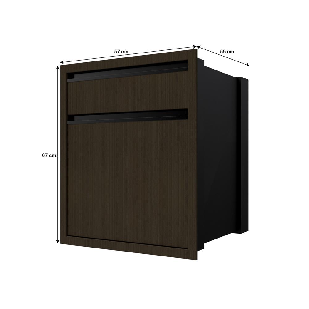 ตู้ลิ้นชัก 2 ชั้น JUPITER SILKY BROWN 52x63 ซม. สีน้ำตาล
