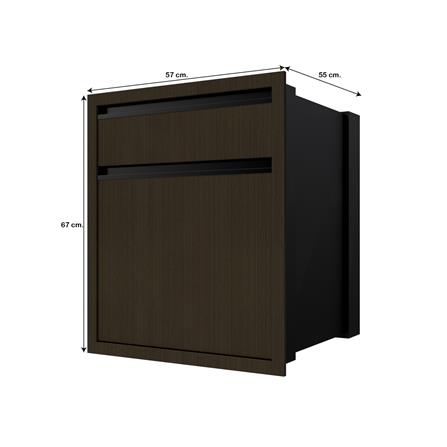 ตู้ลิ้นชัก 2 ชั้น JUPITER SILKY BROWN 52x63 ซม. สีน้ำตาล_4