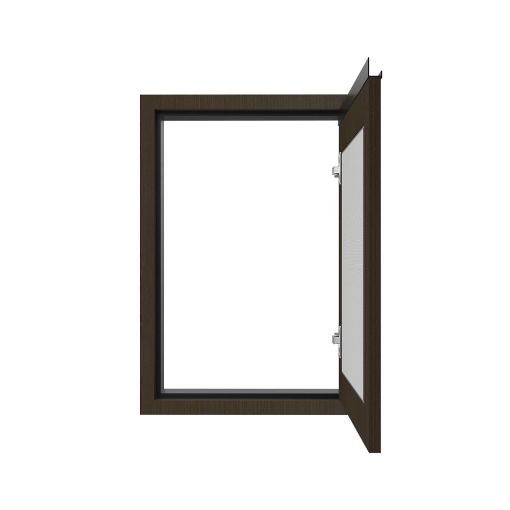 บานซิงค์เดี่ยวเกล็ดเต็ม JUPITER SILKY BROWN 43x63 สีน้ำตาล