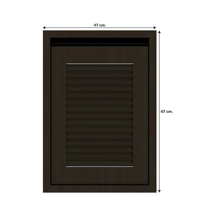 บานซิงค์เดี่ยวเกล็ดเต็ม JUPITER SILKY BROWN 47x67 ซม. สีน้ำตาล_3