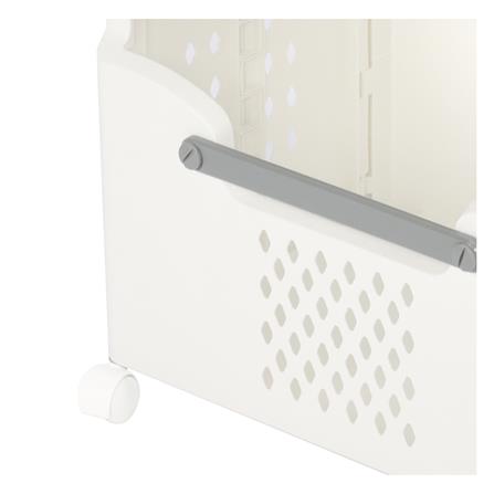 ตะกร้าผ้าเหลี่ยมมีล้อ 2 ชั้น PLIM BESTA สีขาว_3