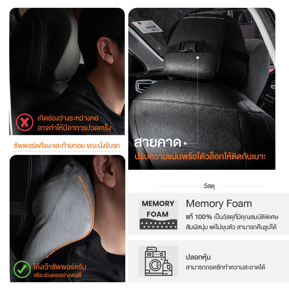 หมอนรองคอ ERGOTREND MOBIL สีเทา