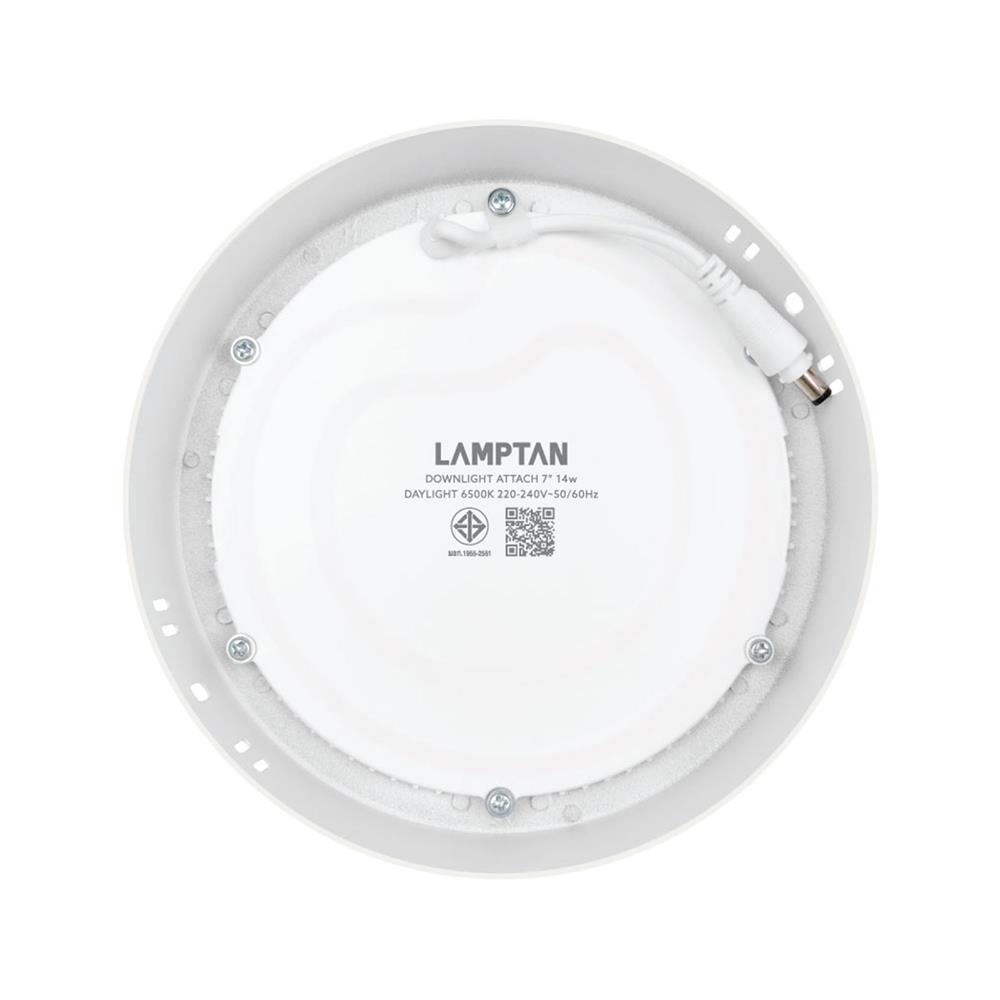 ดาวน์ไลท์ LED LAMPTAN ATTACH 7 นิ้ว 14 วัตต์ DAYLIGHT สีขาว