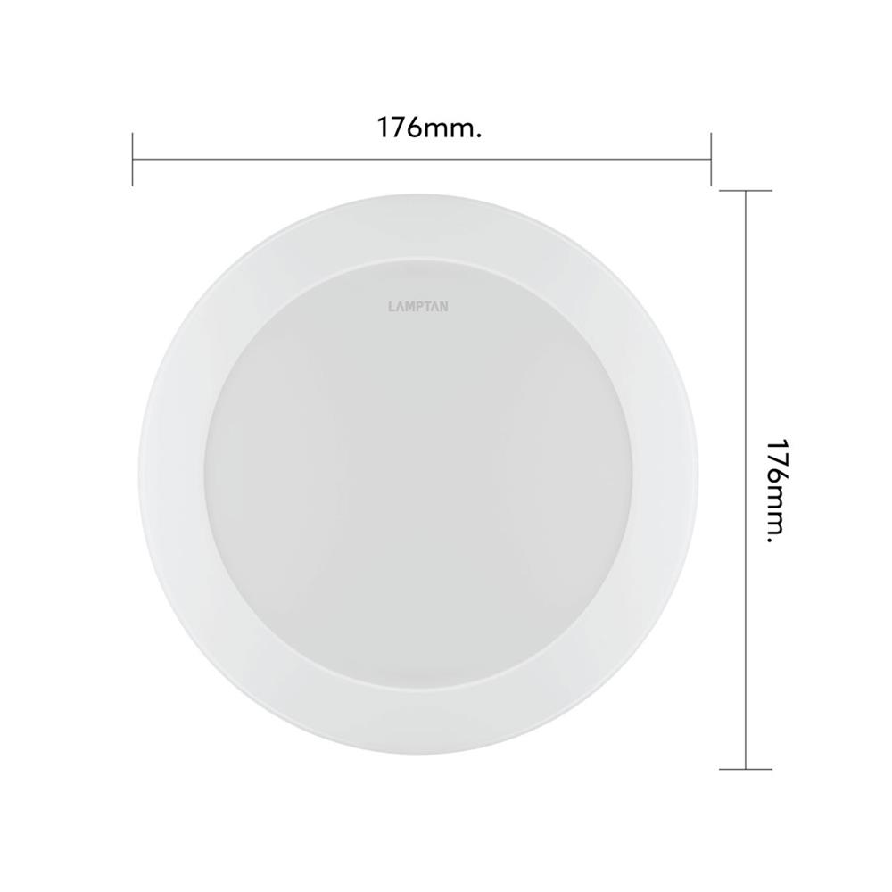 ดาวน์ไลท์ LED LAMPTAN ATTACH 7 นิ้ว 14 วัตต์ DAYLIGHT สีขาว