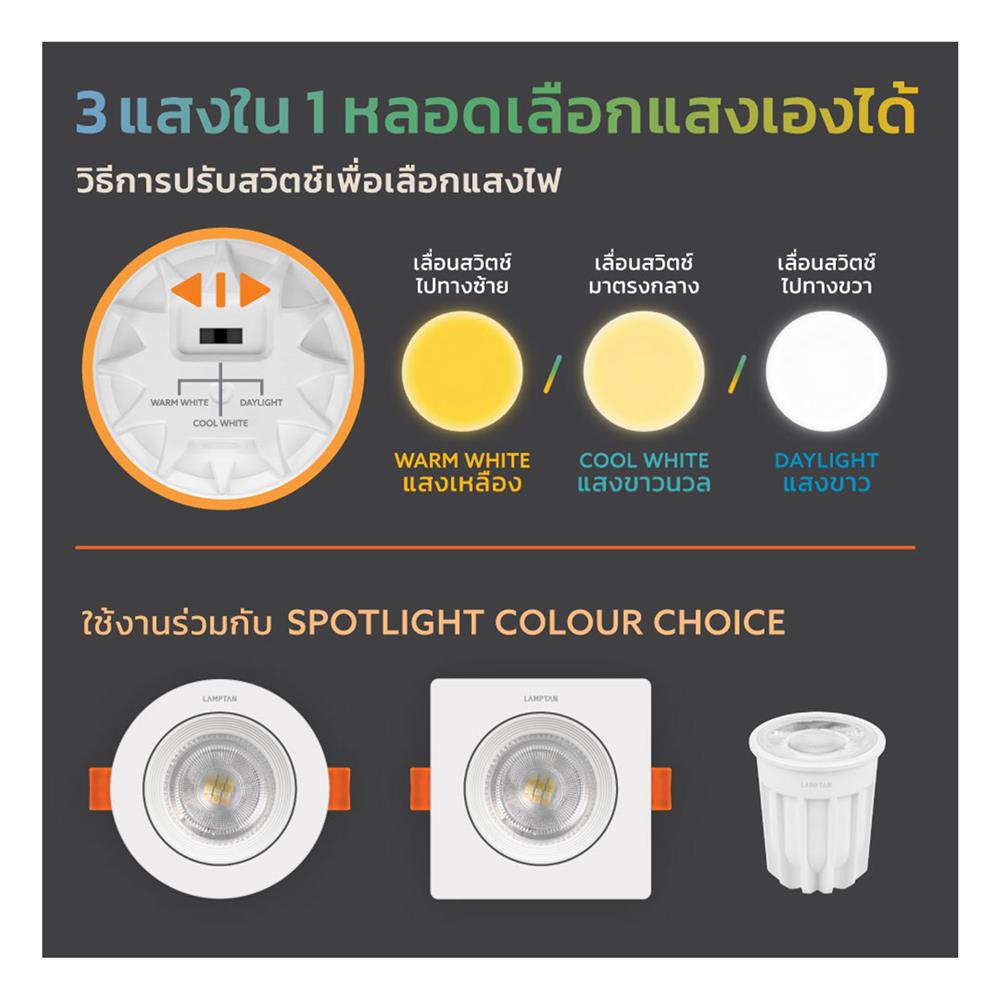 หลอด LED LAMPTAN MR16/PAR 9 วัตต์ DAYLIGHT/COOL WHITE/WARM WHITE