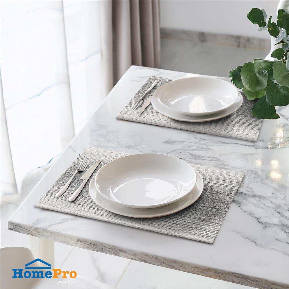 แผ่นรองจาน PVC KECH DARKSIDE สีดำ