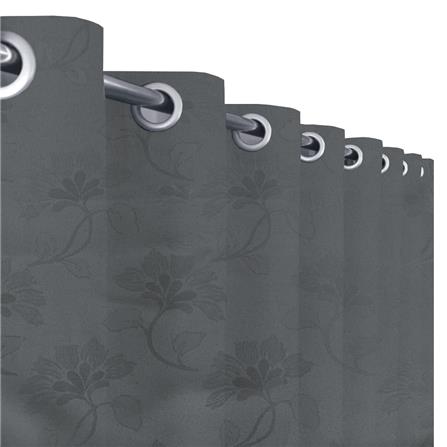 ผ้าม่าน EYELET HOME LIVING STYLE SASHEER 140X220 ซม. สีเทา_1