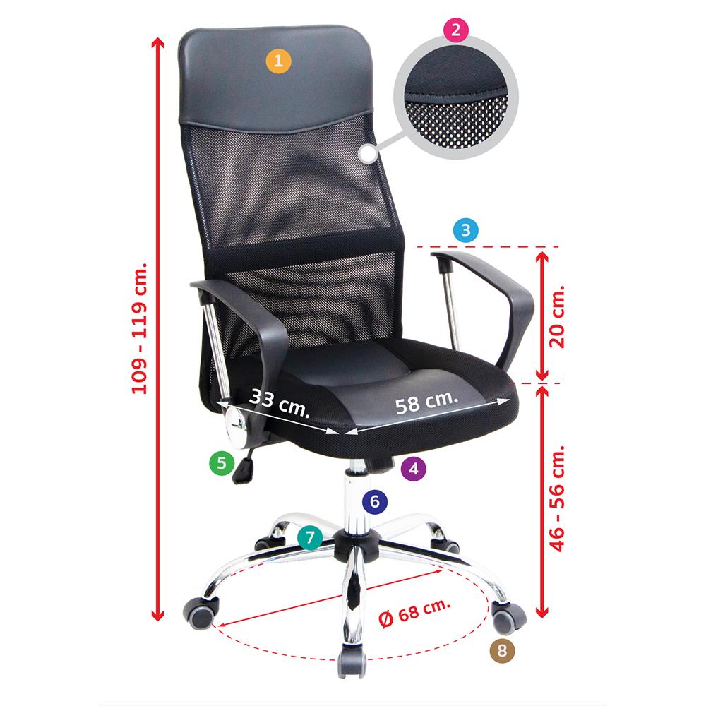 เก้าอี้สำนักงาน U-RODECOR HIRO 000002052 สีเขียว/ดำ