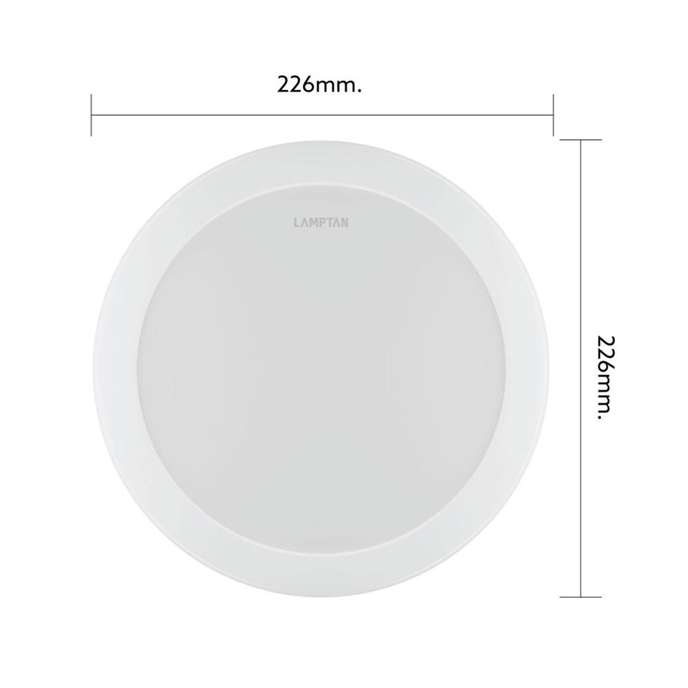 ดาวน์ไลท์ LED LAMPTAN ATTACH 9 นิ้ว 18 วัตต์ DAYLIGHT สีขาว