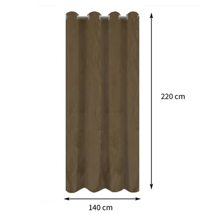 ผ้าม่าน EYELET HOME LIVING STYLE SASHEER 140X220 ซม. สีน้ำตาล_5