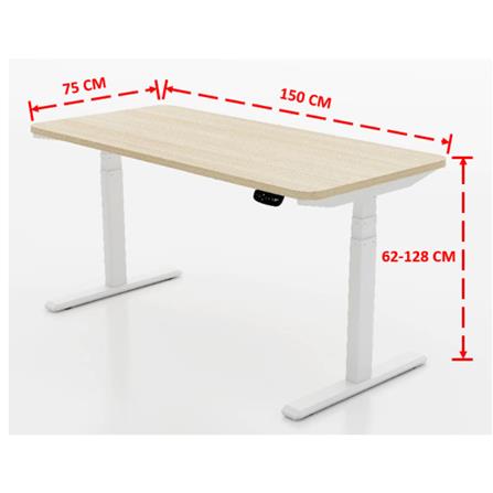 โต๊ะปรับระดับไฟฟ้า WORKSCAPE WDH-0010R สีลาเต้/ขาว_3