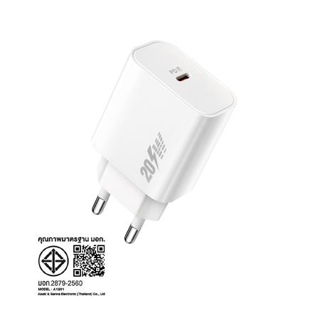 อะแดปเตอร์ TYPE-C ASAKI A-2420D 20W สีขาว_2
