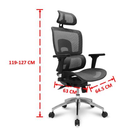เก้าอี้สุขภาพ SURE MERSEUSE PL-189 สีเทา_6
