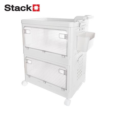 ตู้บานเปิด 2 ชั้น STACKO BEAM 56x36x64 ซม. สีขาว_1