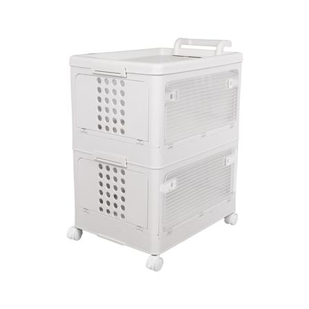 ตู้บานเปิด 2 ชั้น STACKO BEAM 56x36x64 ซม. สีขาว_3