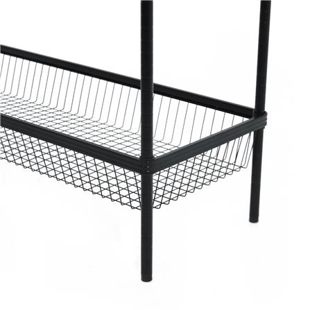 ชั้นวางของ 3 ชั้น + ตะกร้า 1 ชั้น FURDINI LINEAR สีดำ_4