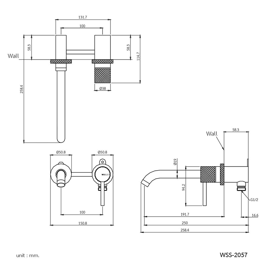 ก๊อกอ่างล้างหน้าเดียว WS WSS-2057
