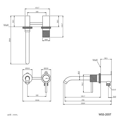 ก๊อกอ่างล้างหน้าเดียว WS WSS-2057_1