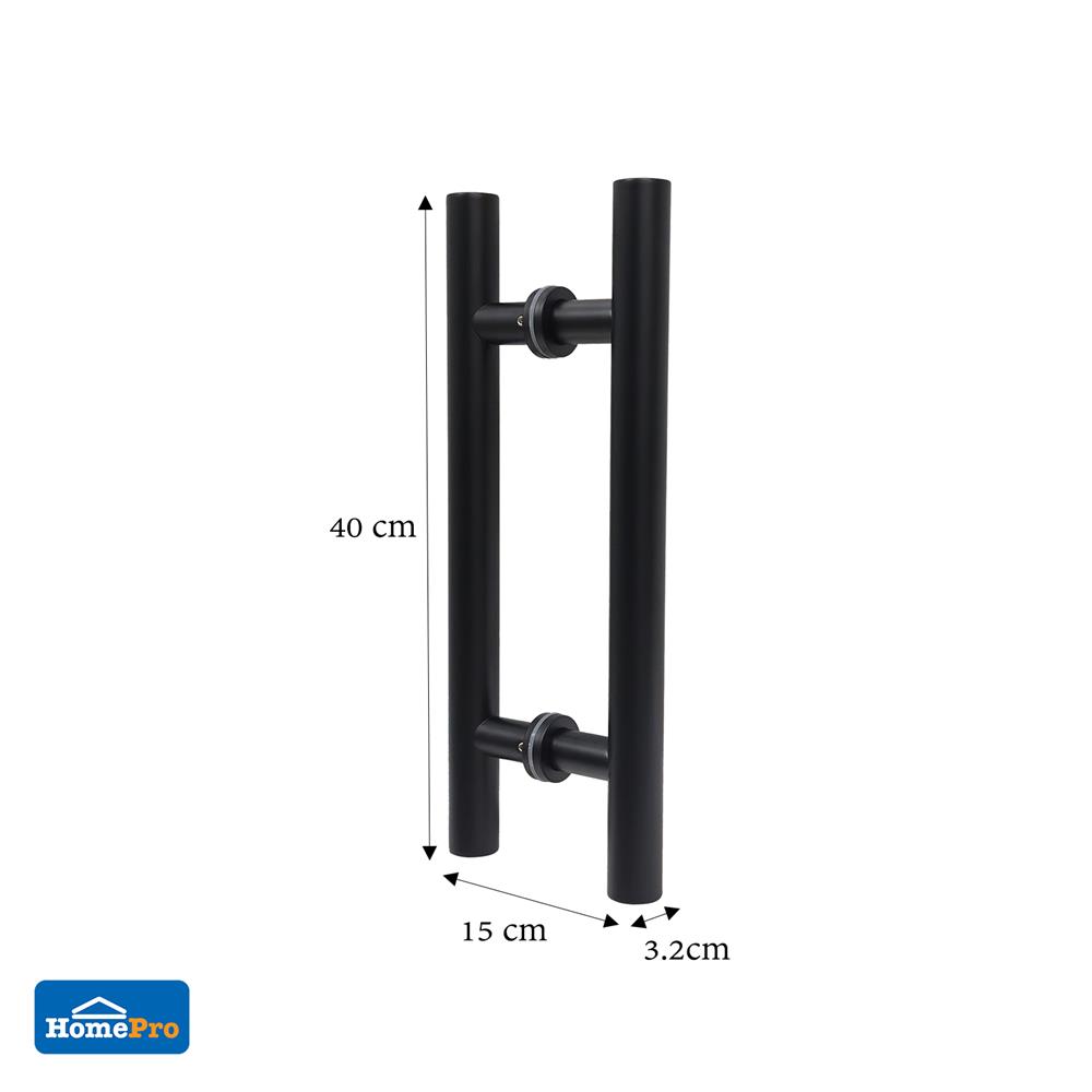 มือจับประตู แบบดึง AZLE DP1010-16 16 นิ้ว สีดำ