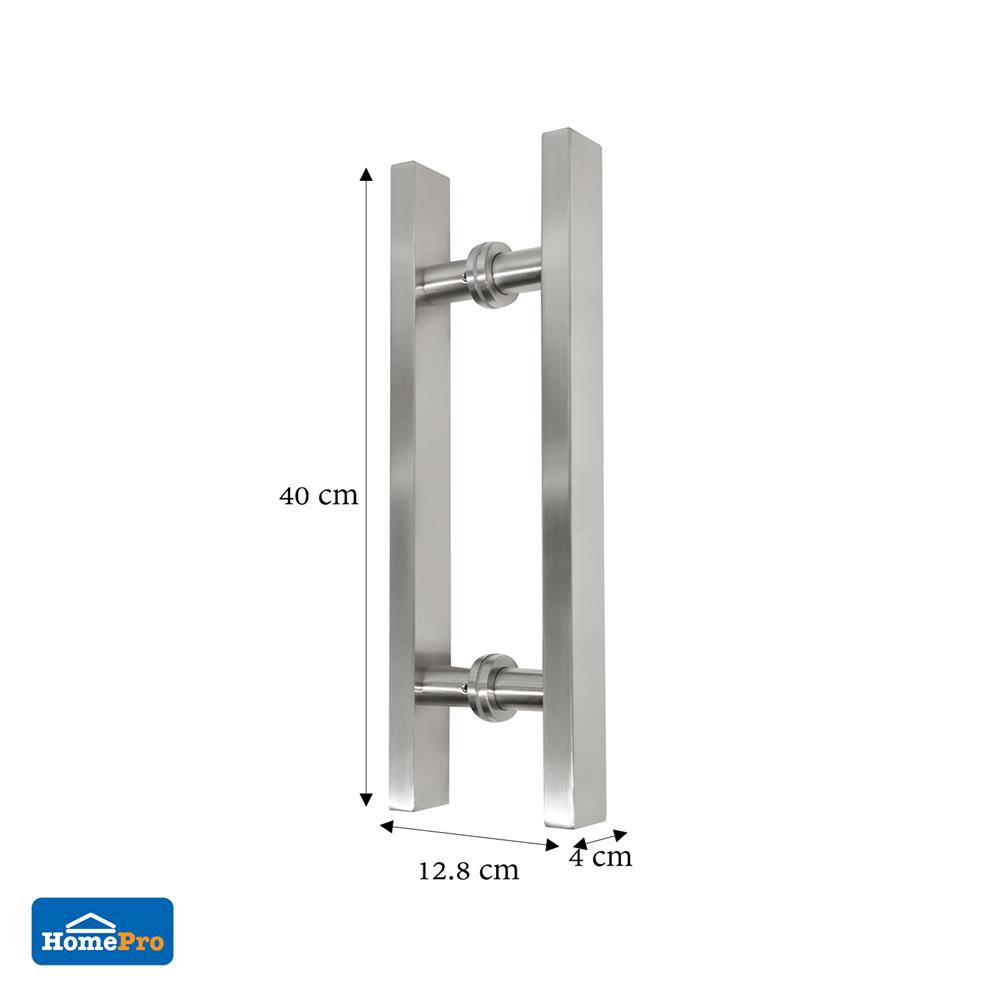 มือจับประตู แบบดึง AZLE DP1018-16 16 นิ้ว สีสเตนเลส