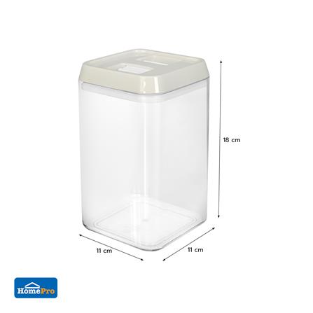 ขวดโหลเหลี่ยม PS ฝาบีบ KECH WRING 1.5 ลิตร สีขาว/ใส_6